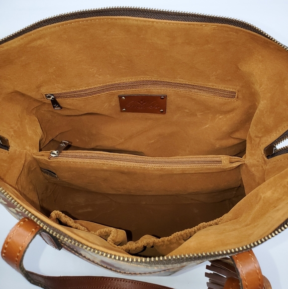 🔥Gorgeous Leather Patricia Nash Rochelle Satchel Shoulder Bag - Picture 9 of 16